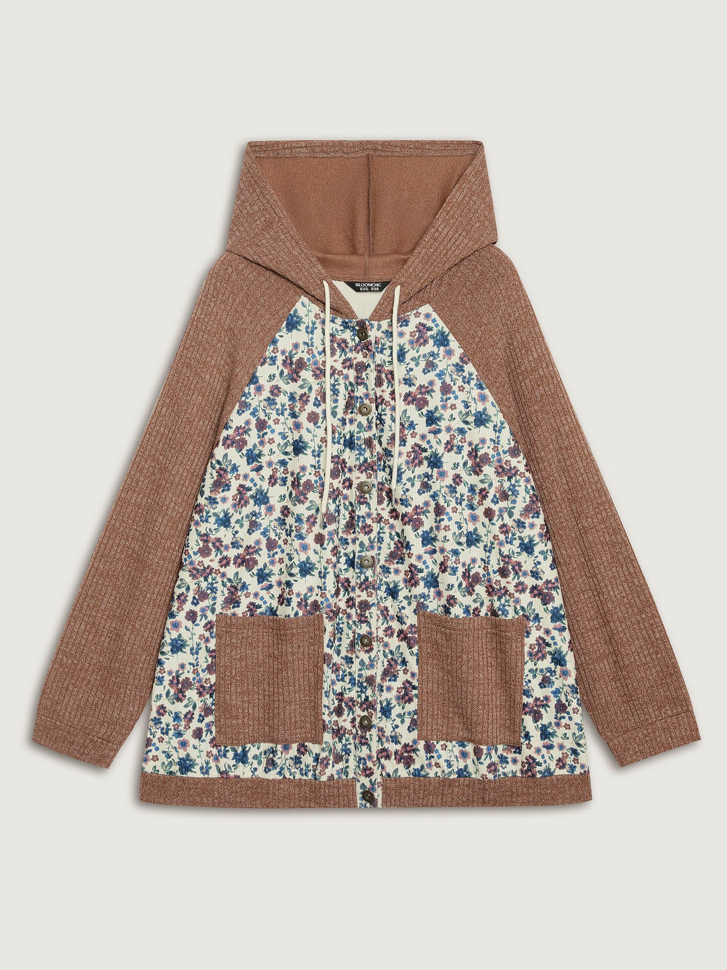 Floral Print Color Contrast Jacket