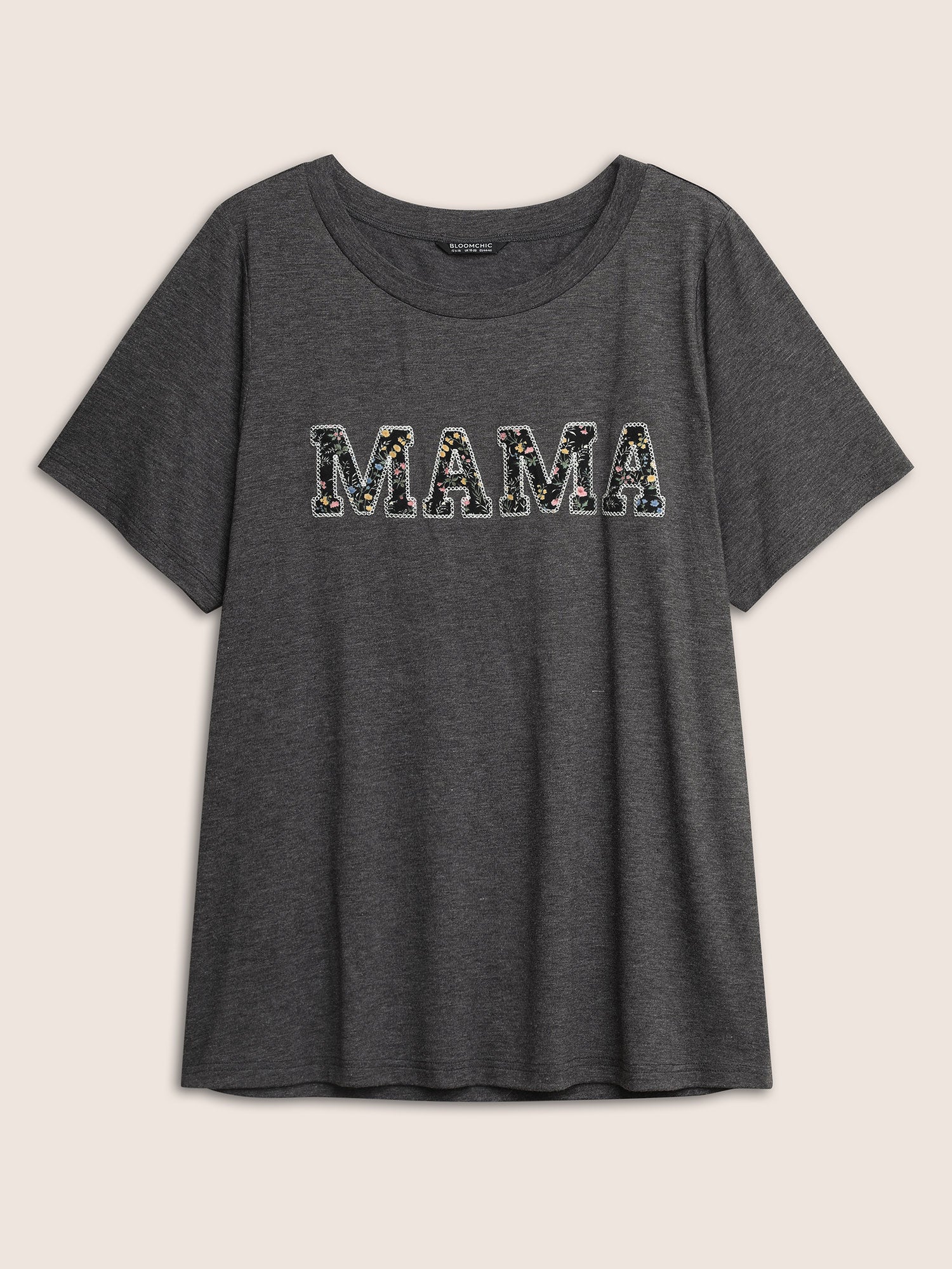 Graphic Mom Embroidered Ditsy Floral T-shirt