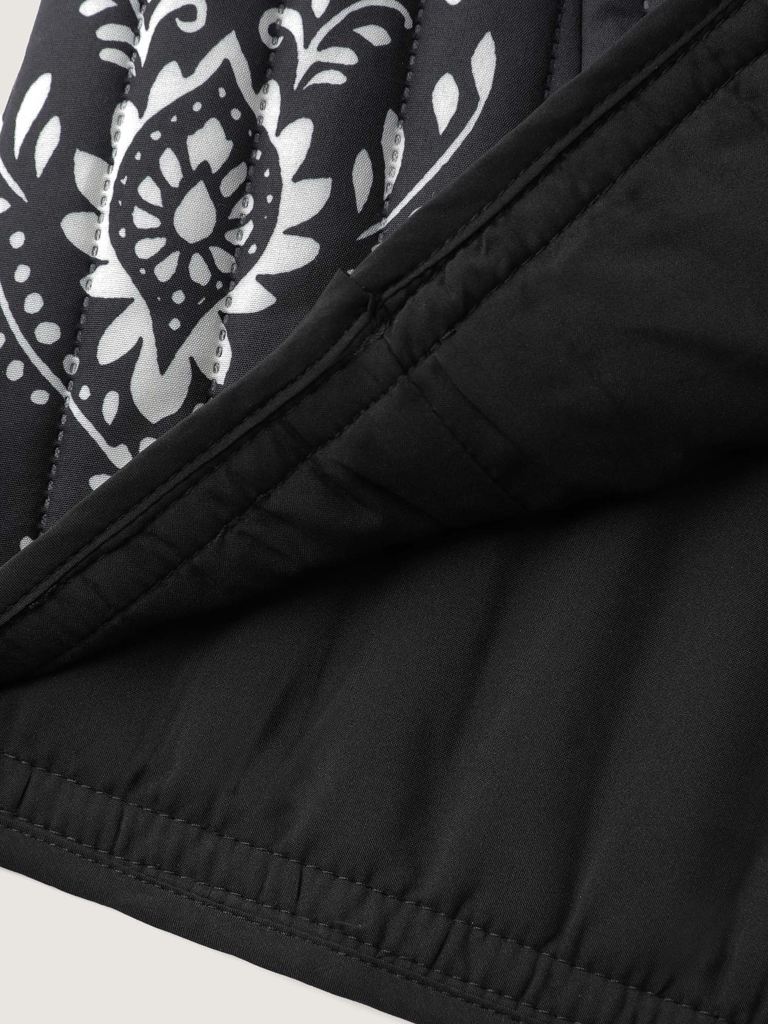 Boho Print Double Front-Tie Vest