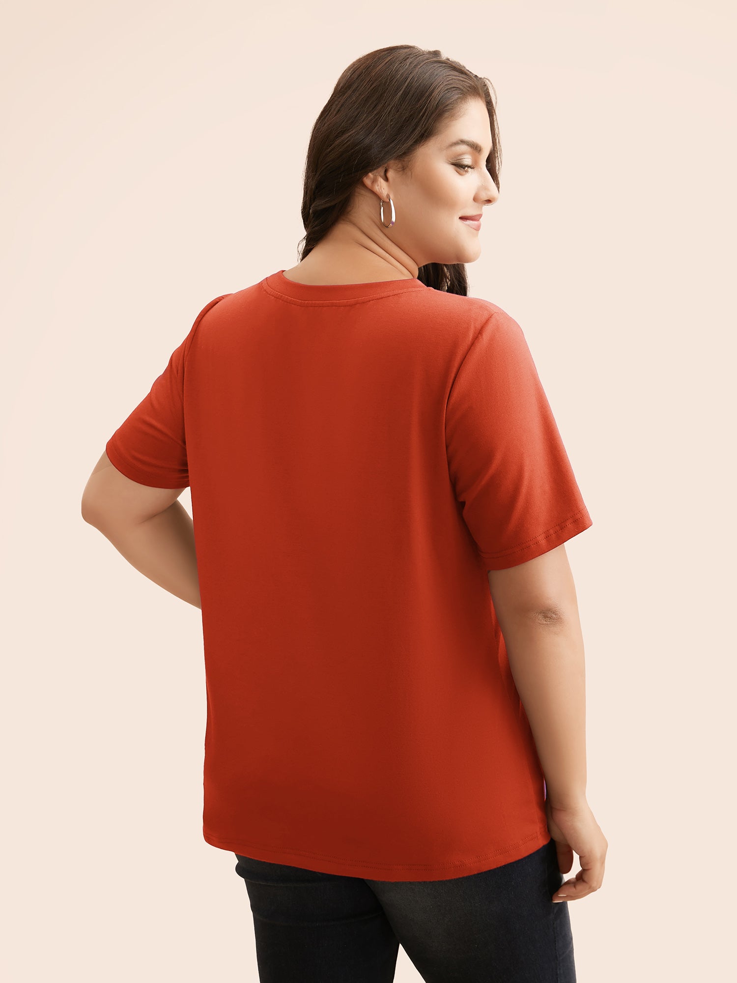 Bewitched Cat Printed Crew Neck T-shirt