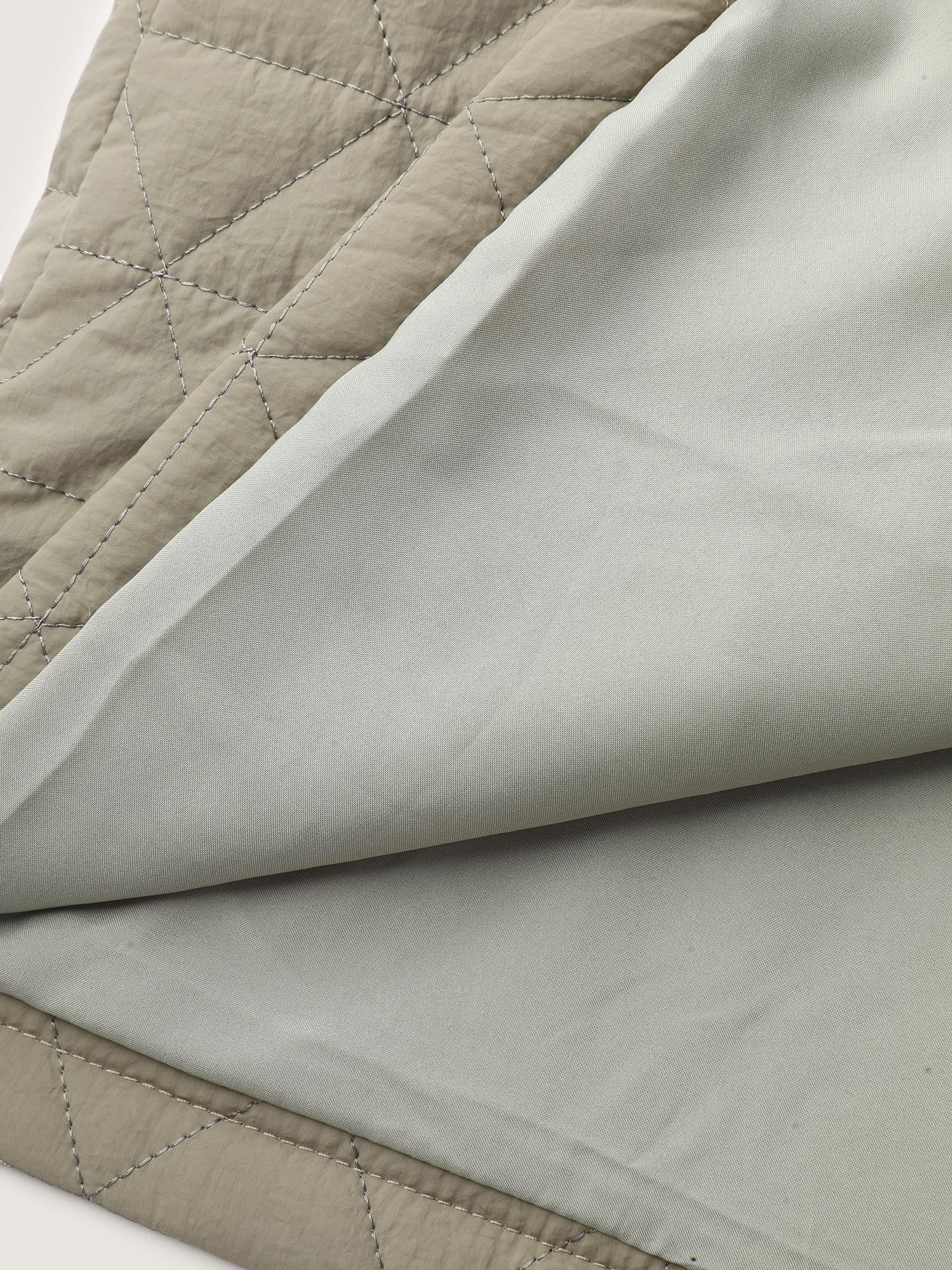 Floral Collage Print Pockets Quilted Jacket