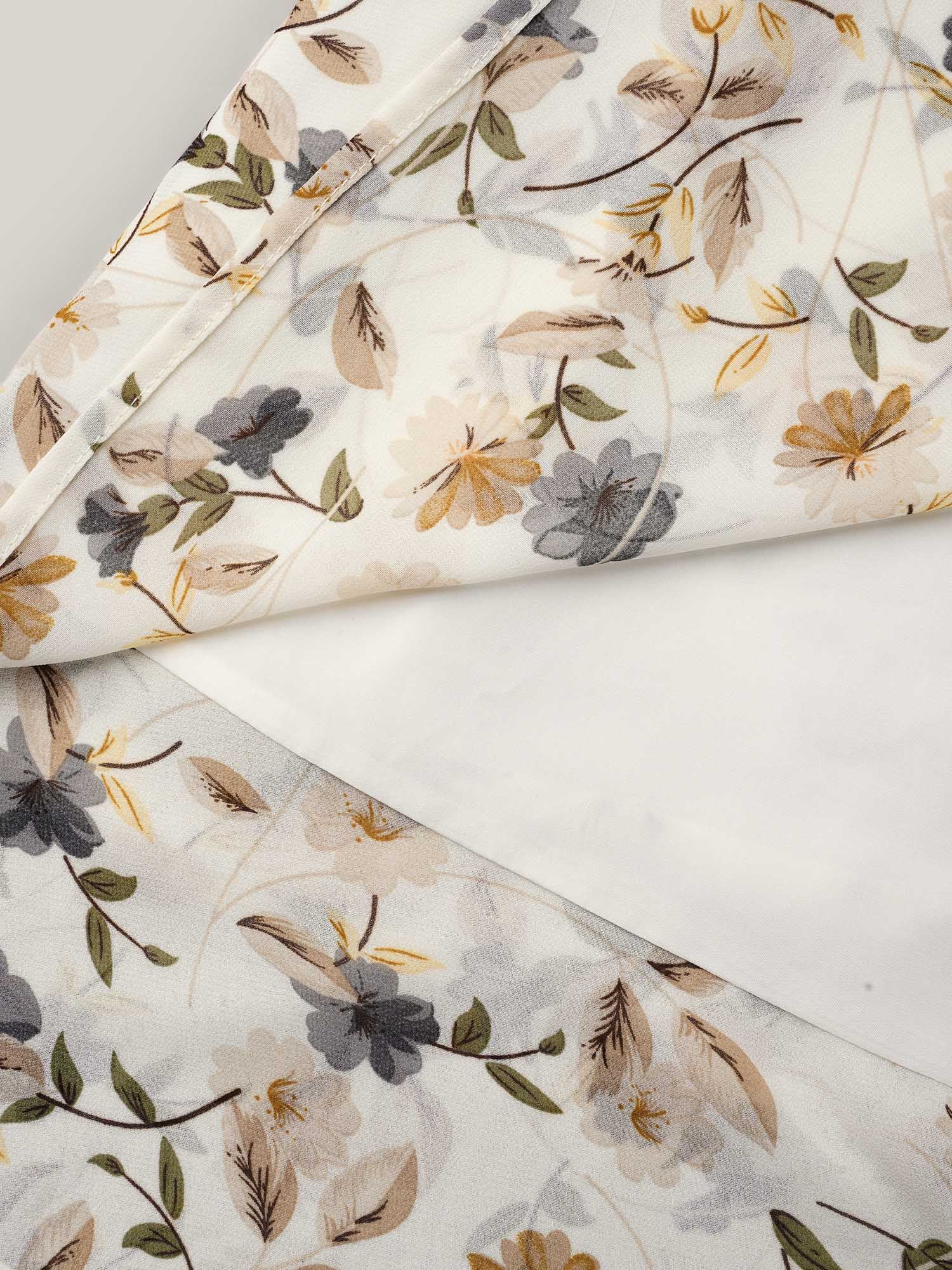 Chiffon Floral Print Layered Blouse