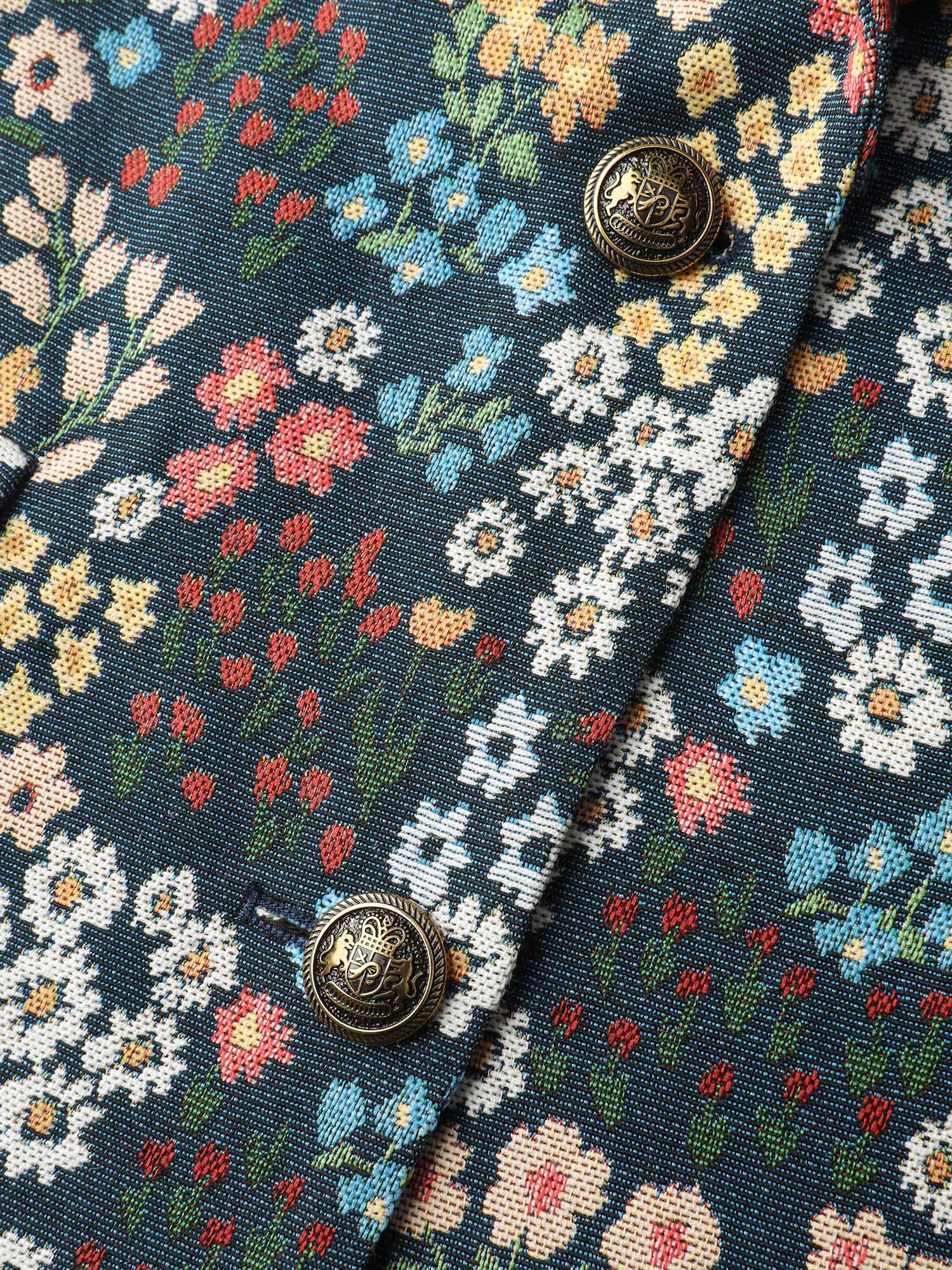 Yarn Dyed Jacquard Colorful Blazer