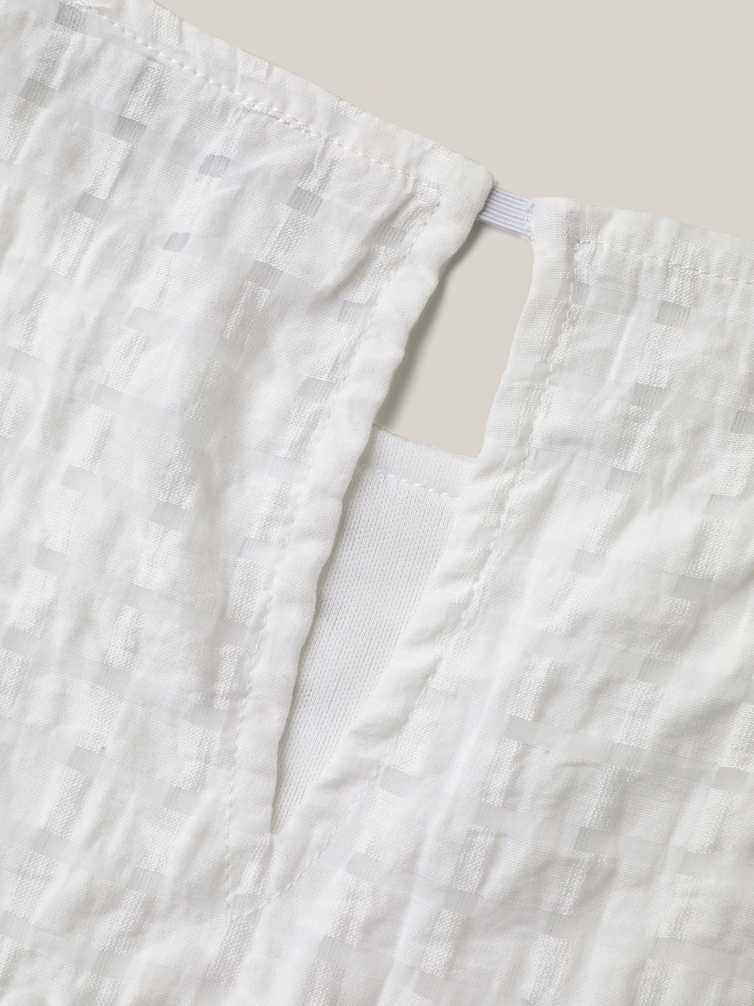 Textured Sheer Lined Flutter Sleeve Blouse