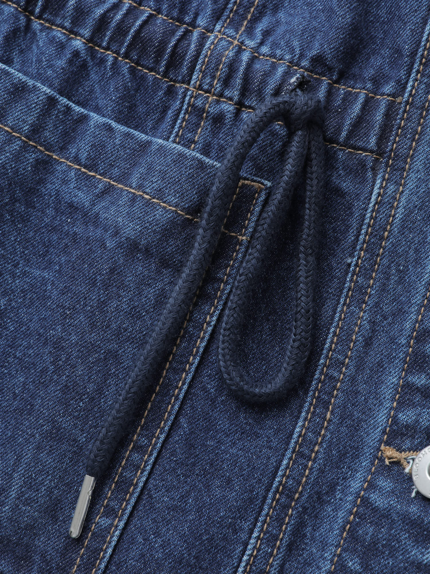 Supersoft Stretchy Waist Button-Down Denim Jacket