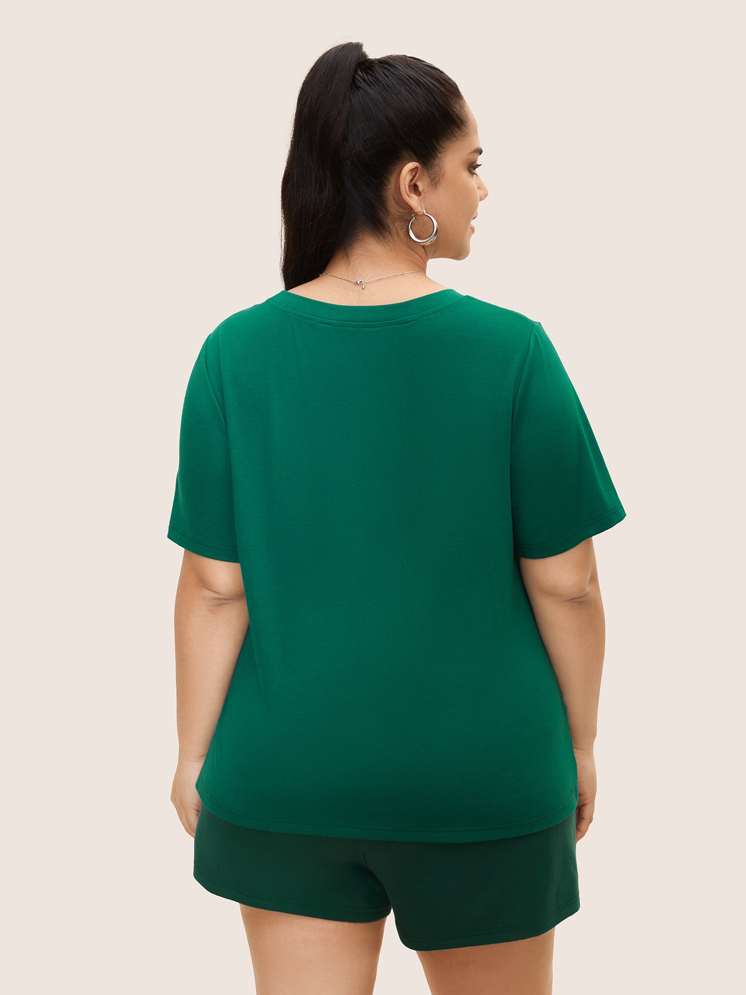 Letter Print Crew Neck T-shirt