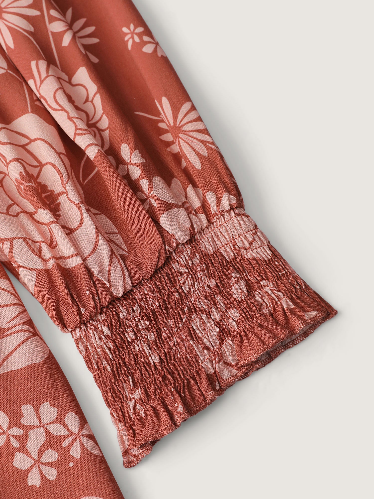 Floral Print Adjustable Waist-Tie Maxi Dress