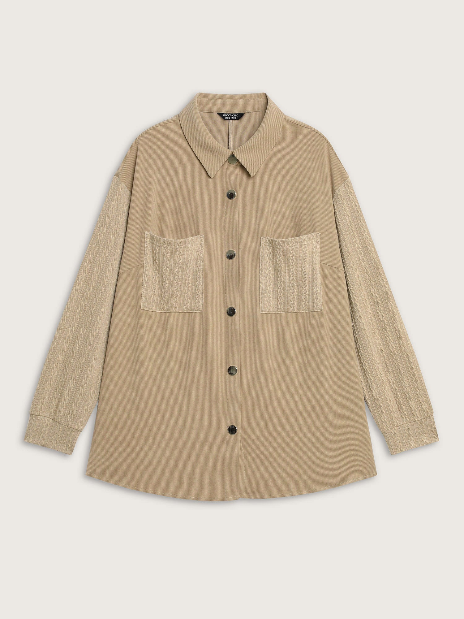 High-Low Hem Color Contrast Jacket