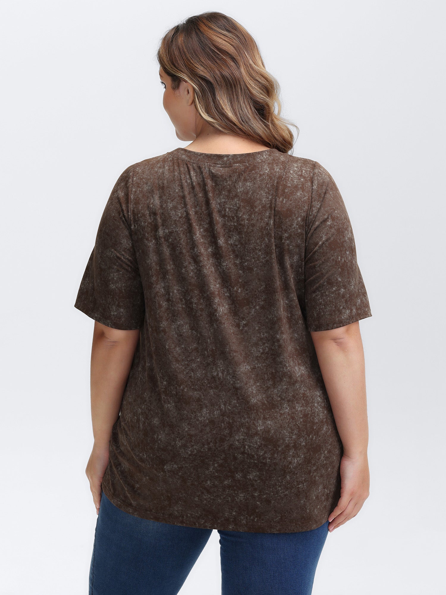 Chic Dog Pattern Snowflake Effect T-Shirt