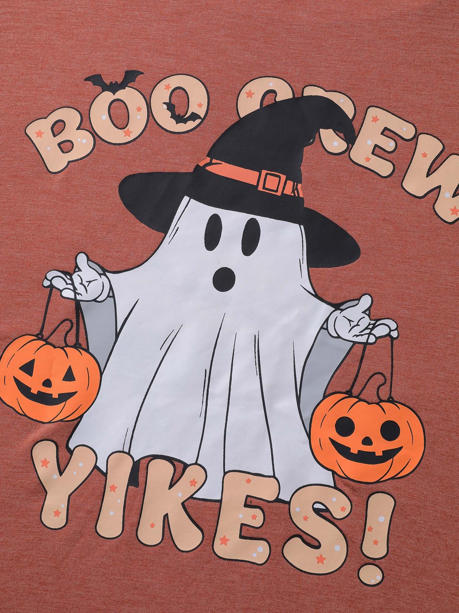 Boo Crew Halloween Round Neck T-Shirt