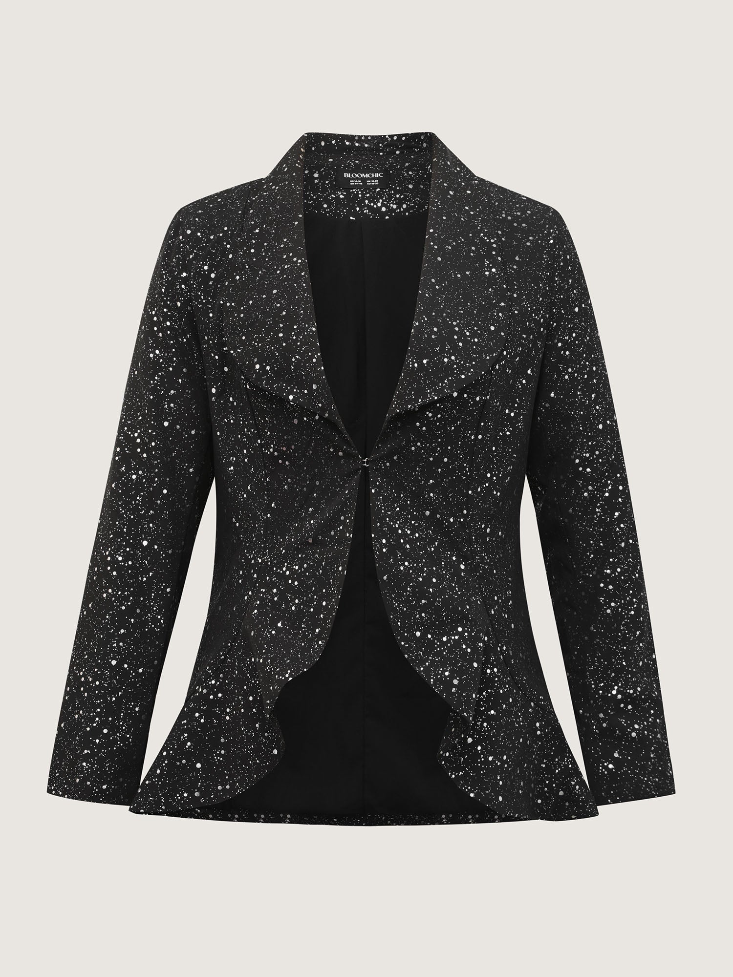 Gold Stamped Ruffled Edge Coat