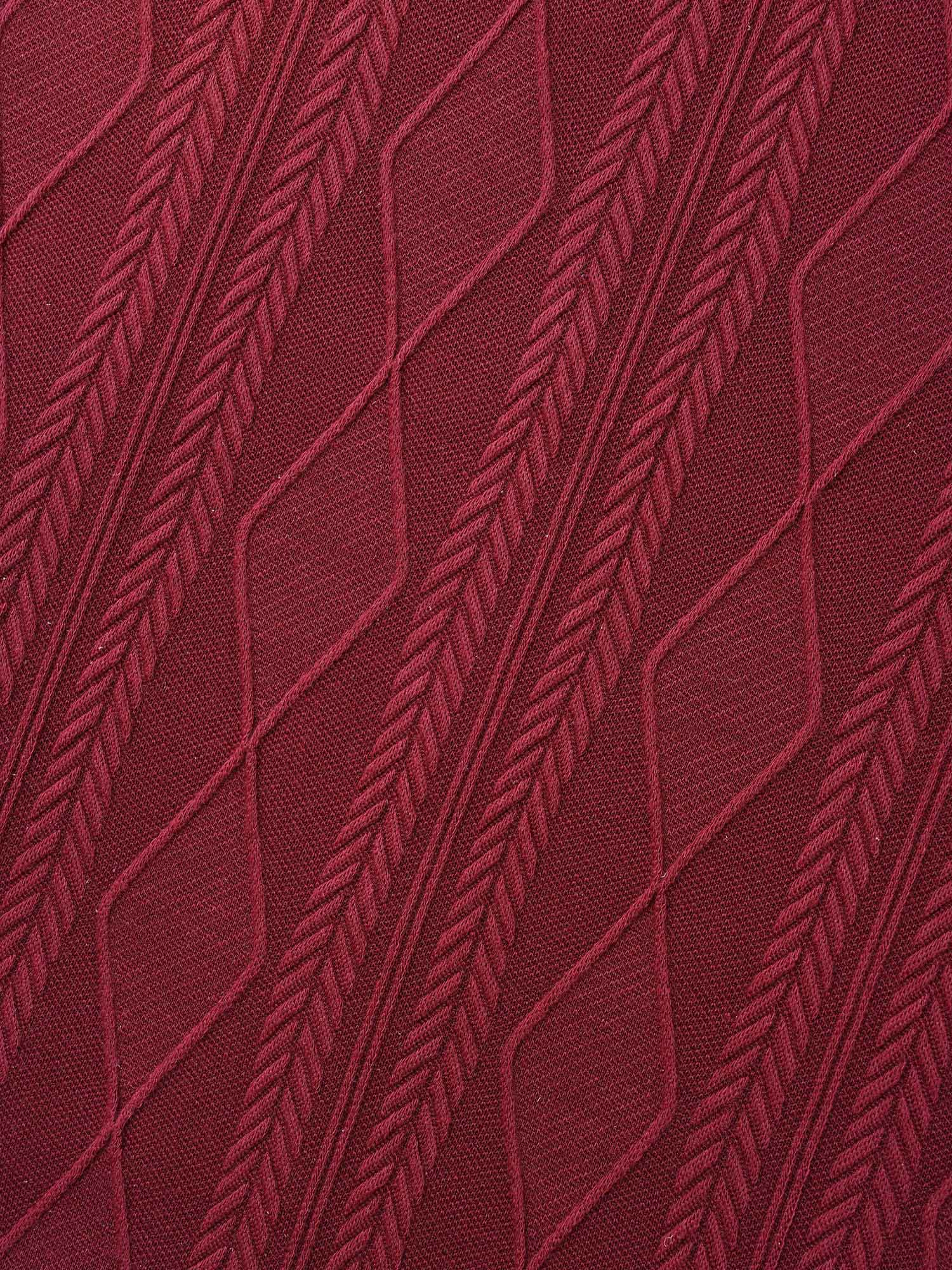 Textured Knit Fit-And-Flare Midi Dress