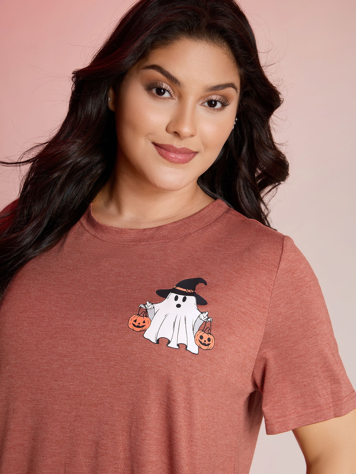 Boo Crew Halloween Round Neck T-Shirt