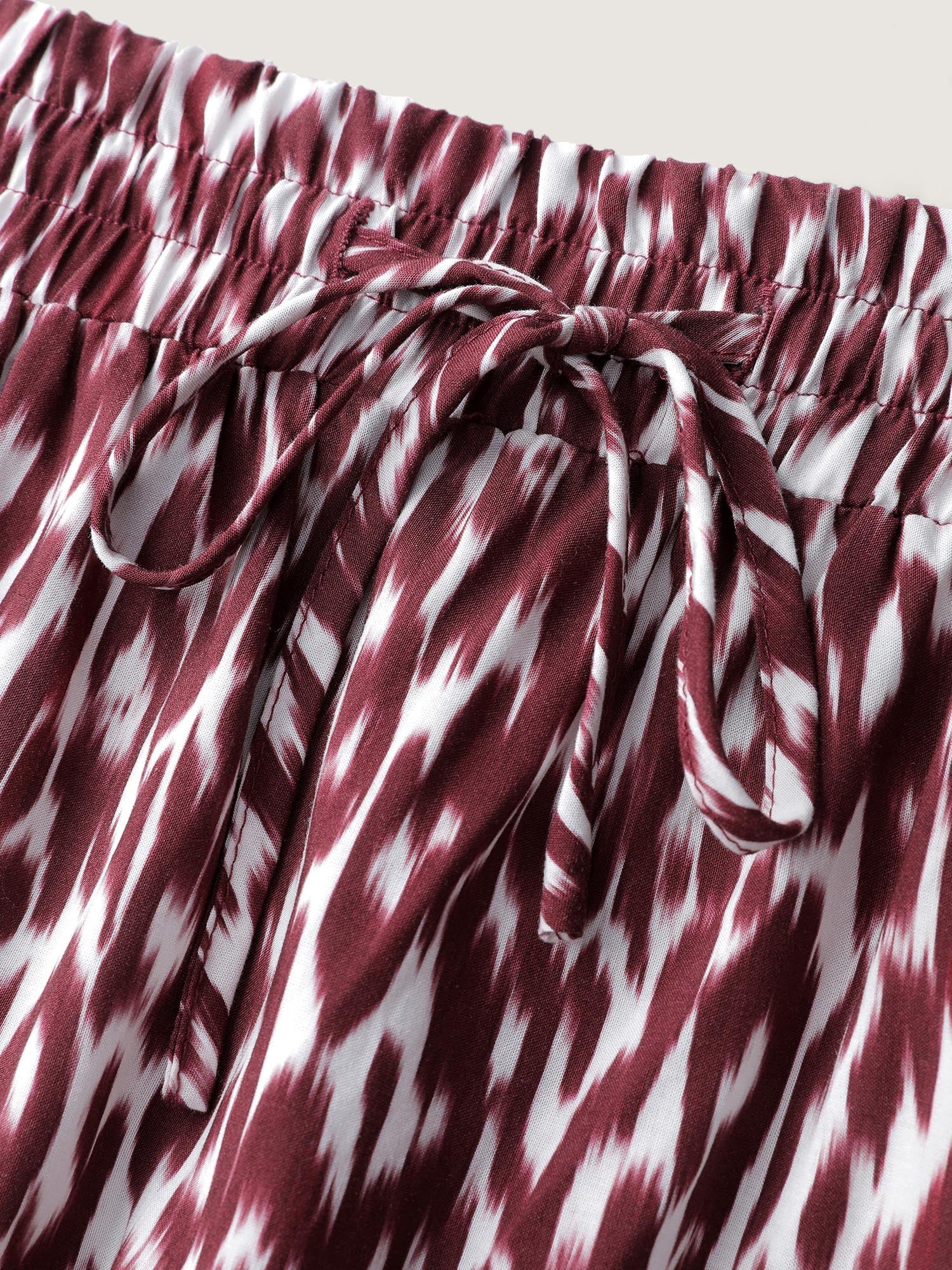 Colorful Leopard Print Drawstring Maxi Skirt