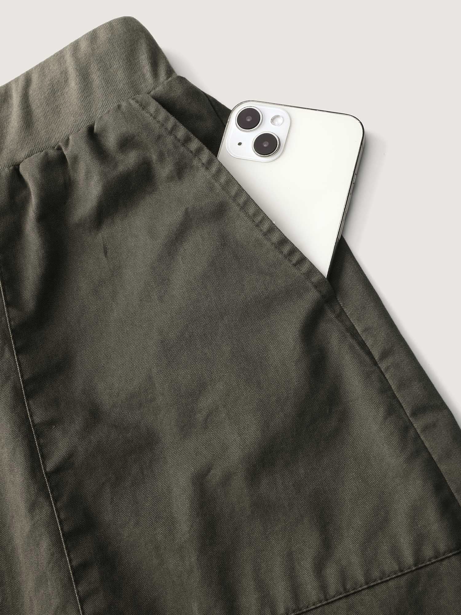 Vintage Thread Spliced Slit Midi Skirt