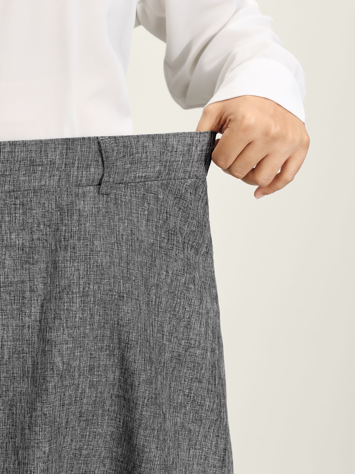 Textured Flared Solid Maxi Skirt