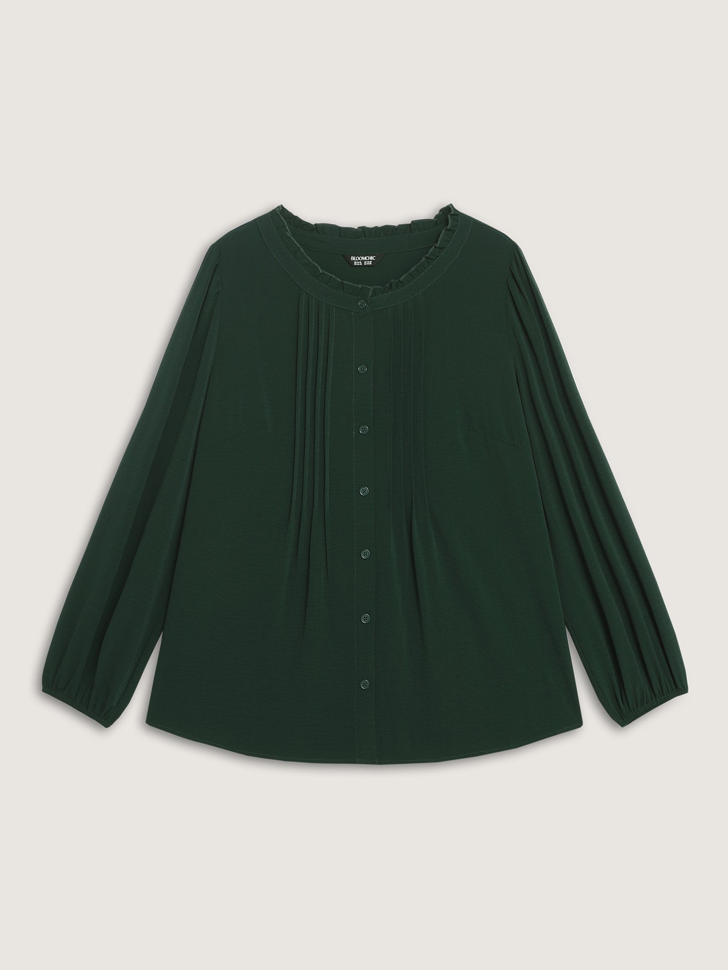 Toothpick Pleat Flowy Solid Blouse
