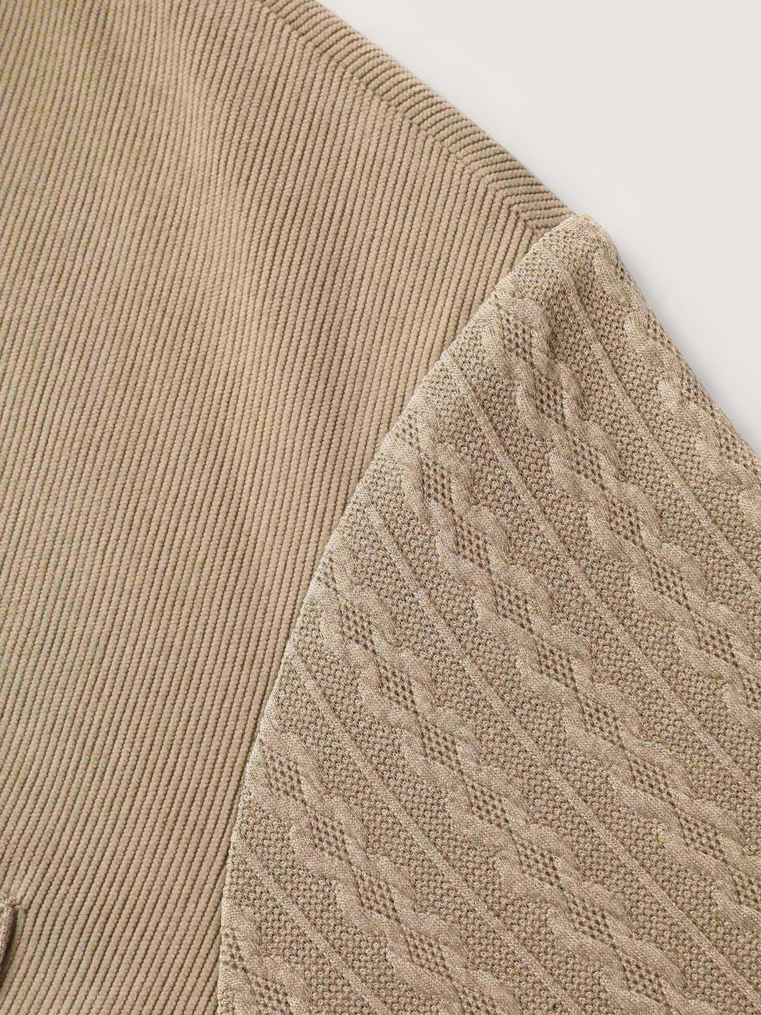 High-Low Hem Color Contrast Jacket