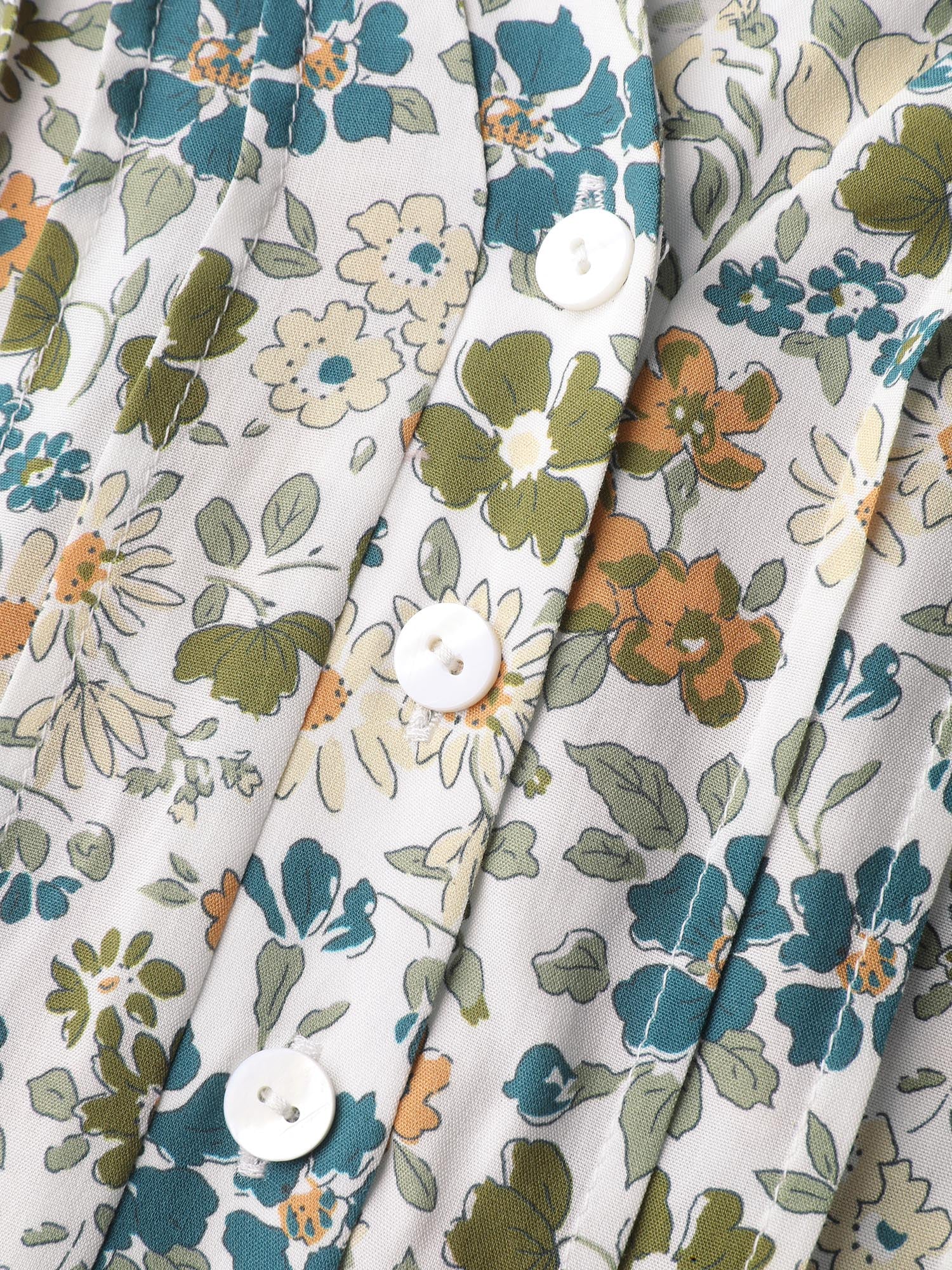 Supersoft Floral Mosaic Collar Mini Dress