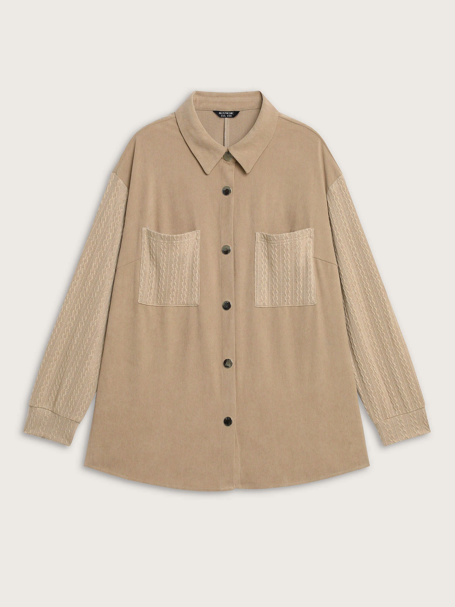 High-Low Hem Color Contrast Jacket