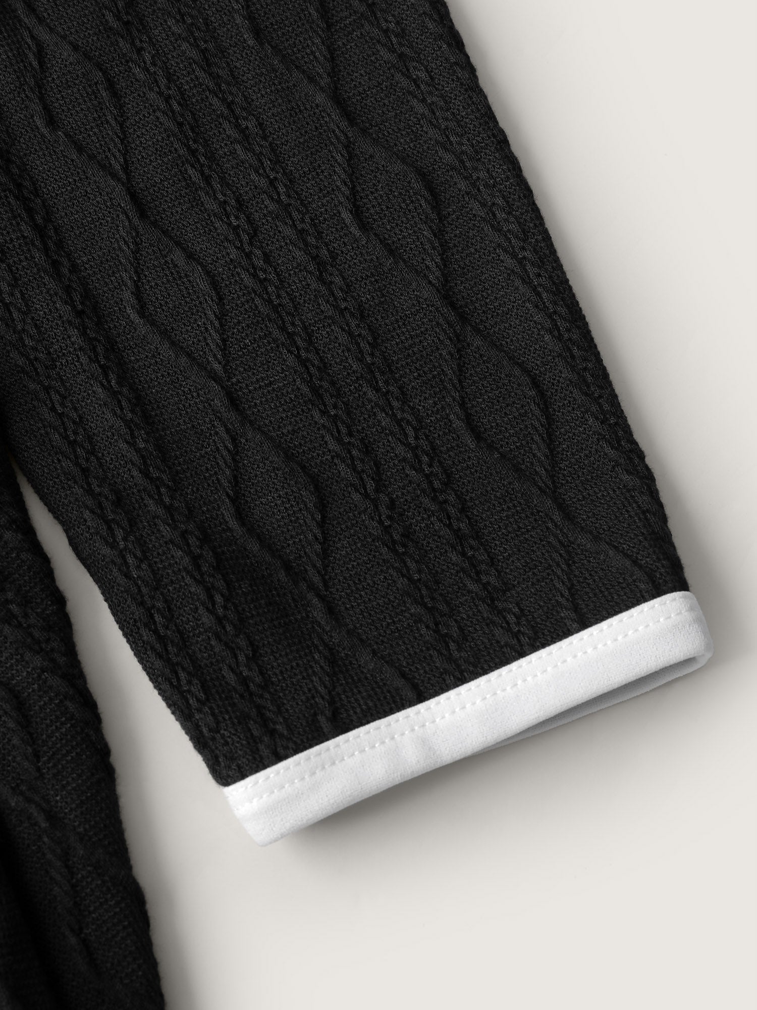 Color Contrast Pockets Knit Maxi Dress