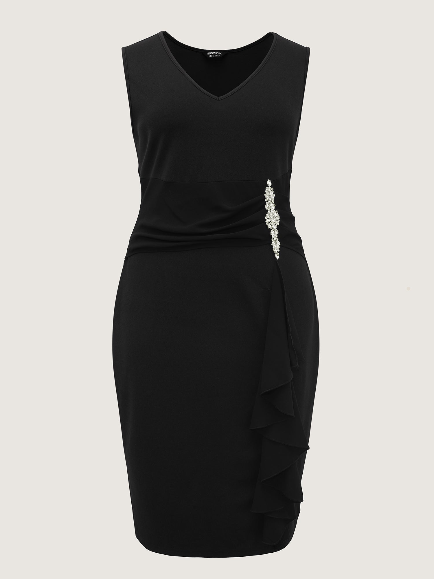 Ruched Waist Detail Sheath Midi Dress